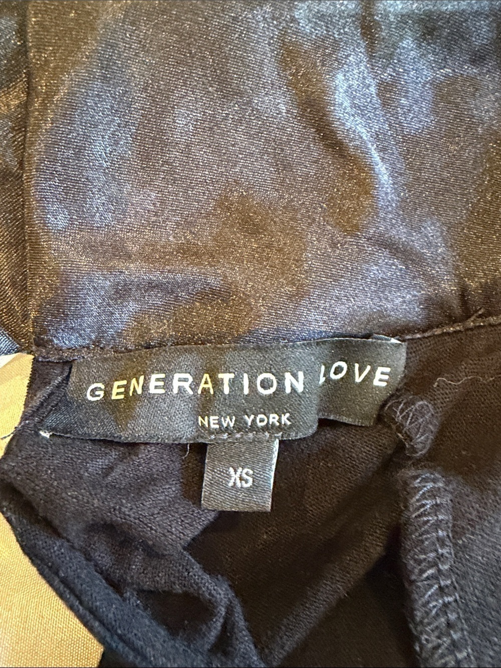 Generation Love Black Top w Beaded Neck Size XS - Picture 2 of 8